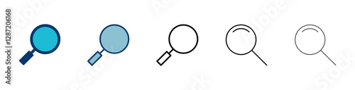 Search icon vector isolated on white background. Glass vector icon. search magnifying glass icon. Find