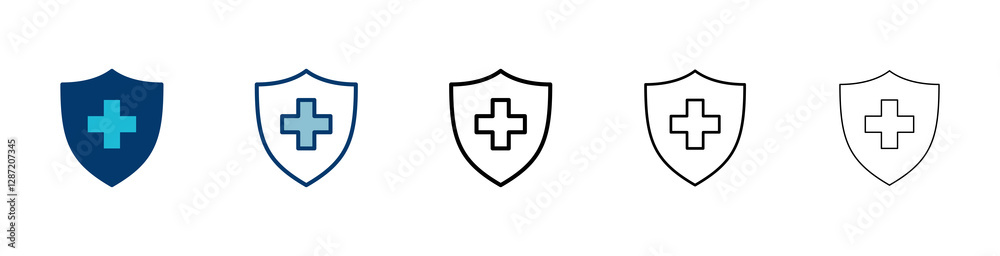 Health insurance icon vector isolated on white background. Insurance health document icon Health insurance icon vector isolated on white background. Insurance health document icon