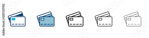 Credit card icon vector isolated on white background. Credit card payment icon vector