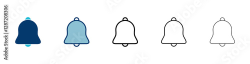 Bell Icon vector isolated on white background. Notification symbol. Bell vector icon
