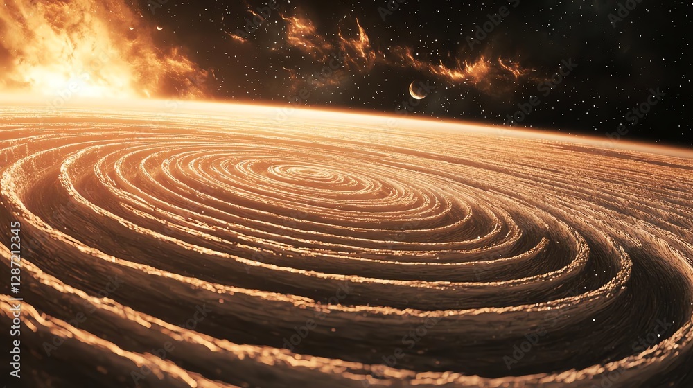 Fototapeta premium A stunning view of atmospheric patterns in a distant planet's sky.