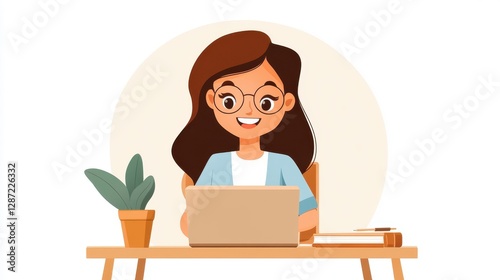Virtual interview in a modern workspace with a cheerful recruiter