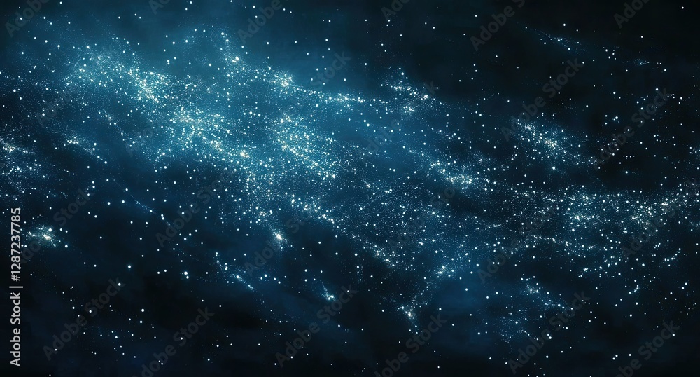 Naklejka premium Cosmic Network in Deep Space