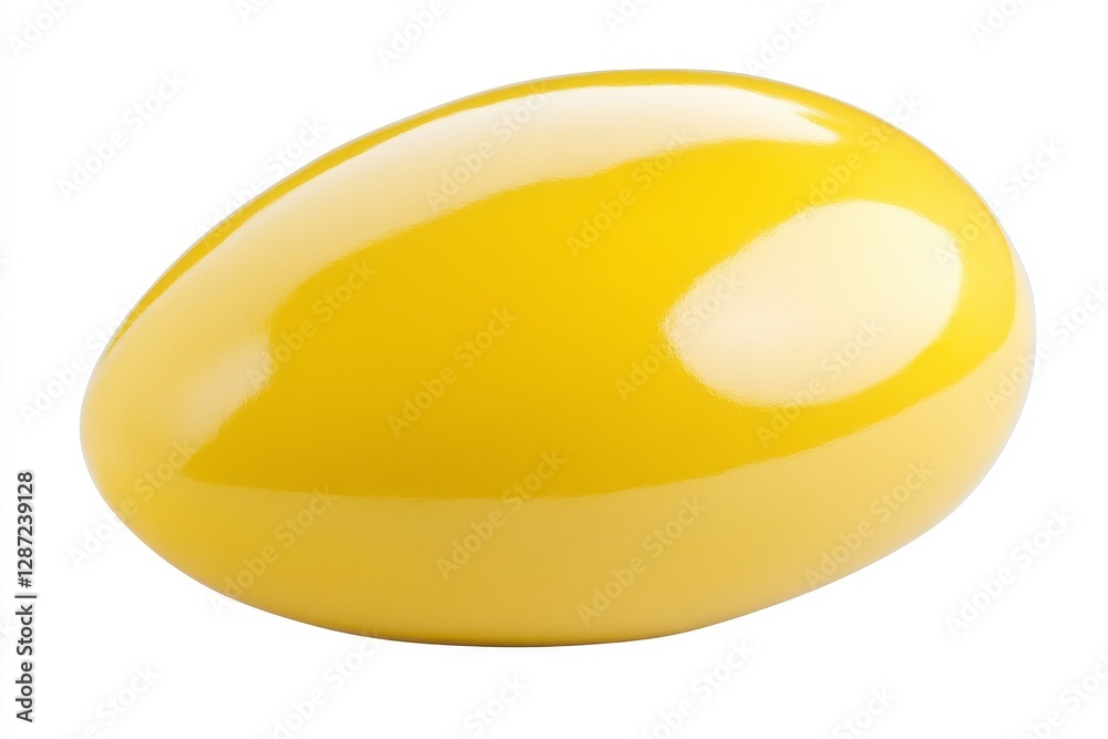 Explore the captivating allure of a radiant yellow egg against a pristine white backdrop, an embodiment of simplicity and elegance This high-resolution image unveils the smooth, reflective surface of Explore the captivating allure of a radiant yellow egg against a pristine white backdrop, an embodiment of simplicity and elegance This high-resolution image unveils the smooth, reflective surface of