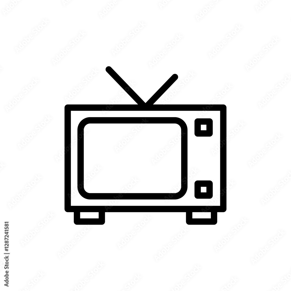 Tv icon vector illustration. television sign and symbol