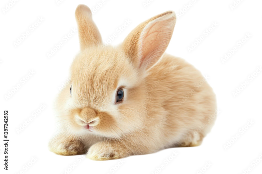 Obraz premium Adorable fluffy tan [animal] with big eyes in a studio shot with a transparent background