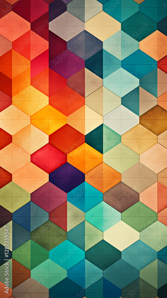 clean and symmetrical geometric shapes design poster background