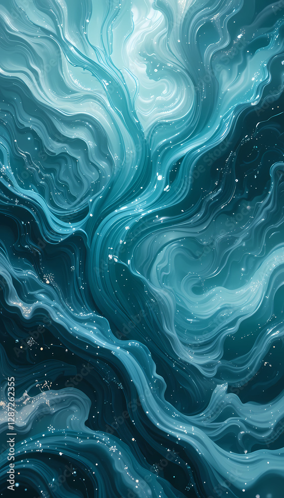 Swirls of blue smoke creating ethereal waves with light, for graphic design Swirls of blue smoke creating ethereal waves with light, for graphic design