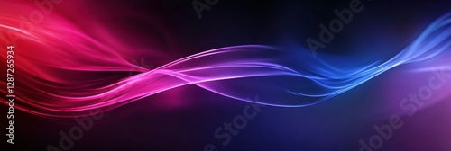 Wallpaper Mural Colorful abstract wave patterns flowing through a dark background during a digital art display. Generative AI Torontodigital.ca