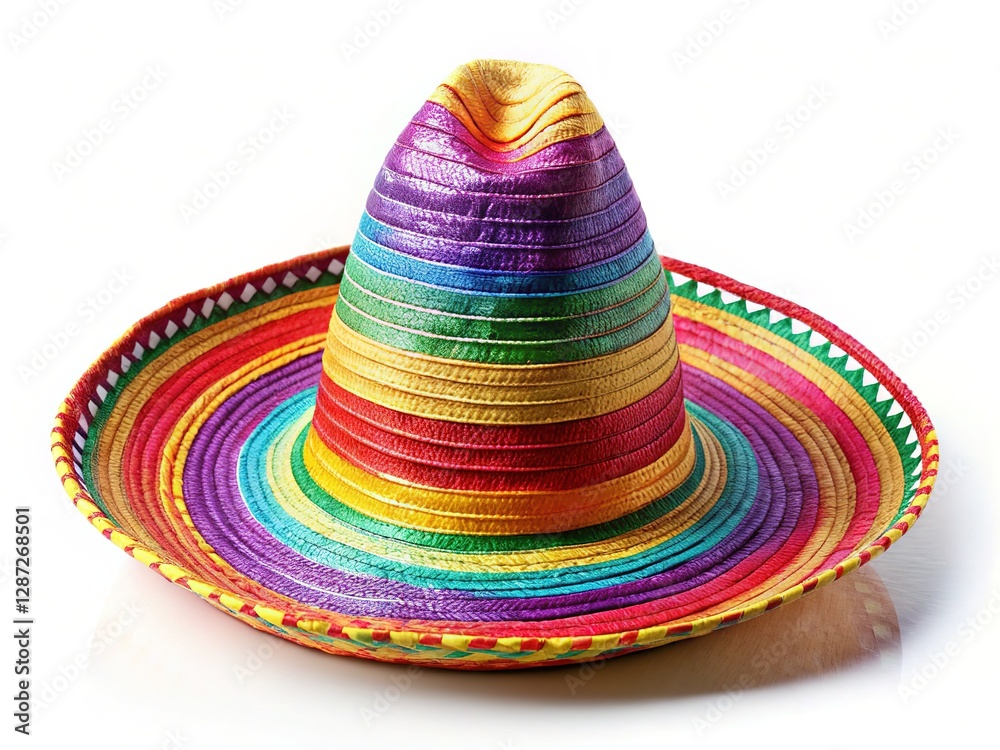 Sombrero Mexican Hat Isolated on White Background Sombrero Mexican Hat Isolated on White Background