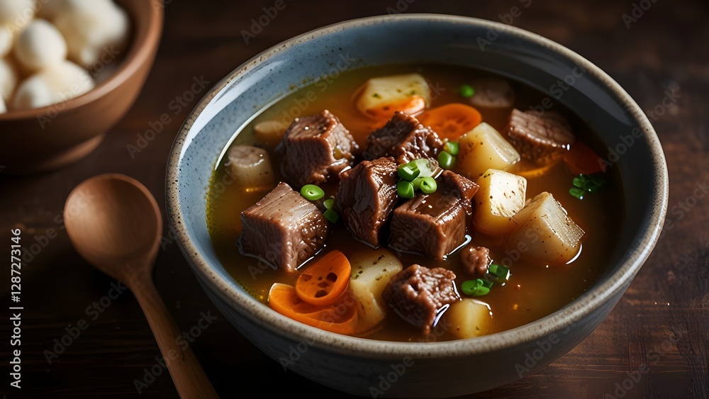 Oxtail Soup with Tender Pieces and Aromatic Broth Oxtail Soup with Tender Pieces and Aromatic Broth