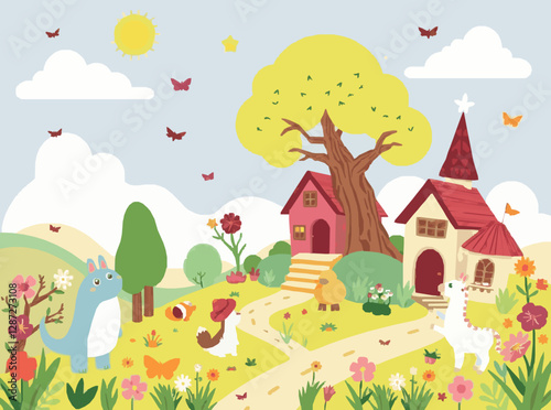 Imaginative Storybook Scenes with Whimsical Designs