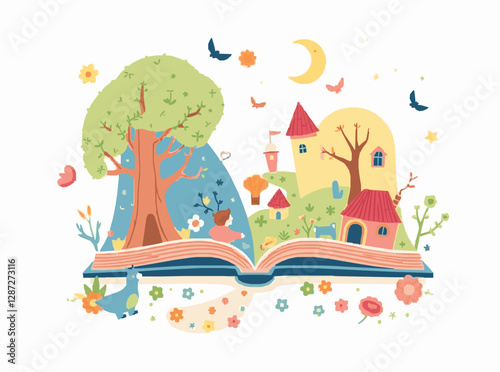 Imaginative Storybook Scenes with Whimsical Designs
