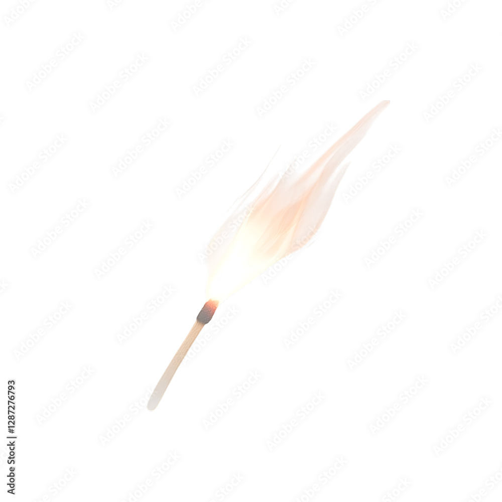 Matchstick Flame Isolated on Transparent Background Matchstick Flame Isolated on Transparent Background
