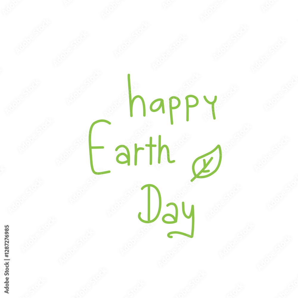 Fototapeta premium happy earth day lettering