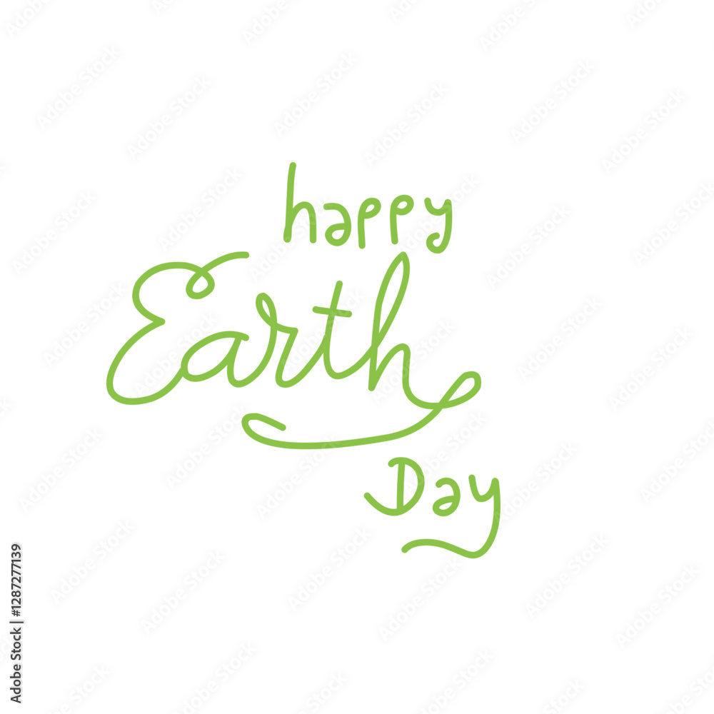 Fototapeta premium happy earth day lettering