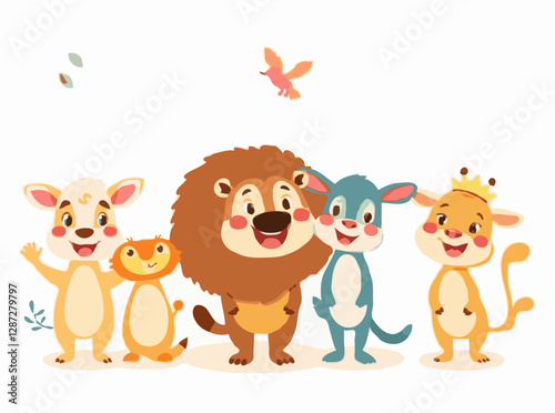 Cheerful Animal Characters for Children's Tales