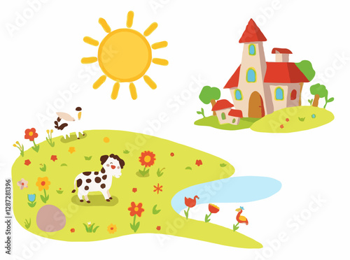 Bright and Cheerful Vectors for Children's Stories