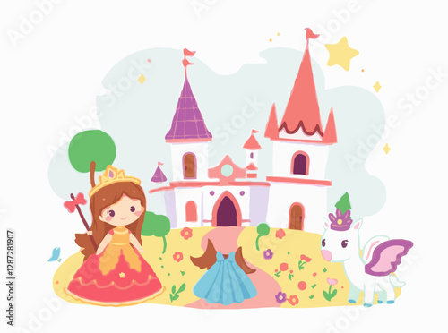 Magical Kingdoms and Cute Characters for Kids