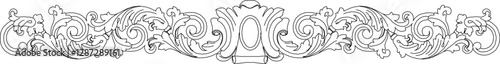sketch vector silhouette illustration carving ornament decoration accessories floral background seamless abstract modern classic vintage