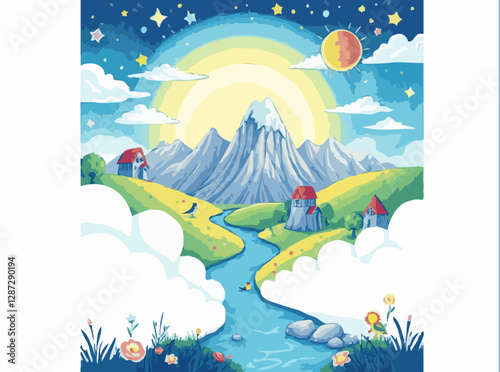 Magical Fantasy Landscapes for Kids' Storybook Covers