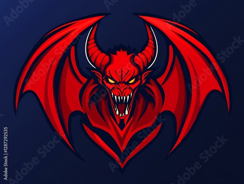 Demon Mascot Graphic Design