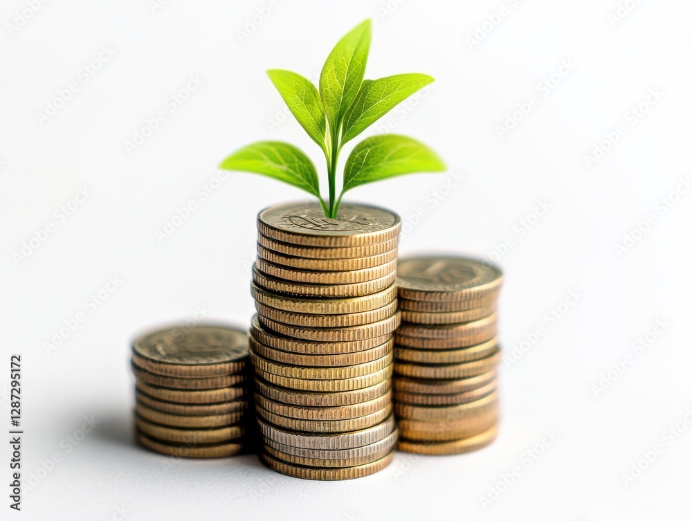 Money Tree: Symbolizing Financial Prosperity and Savings, White Background
Money Tree: Symbolizing Financial Prosperity and Savings, White Background