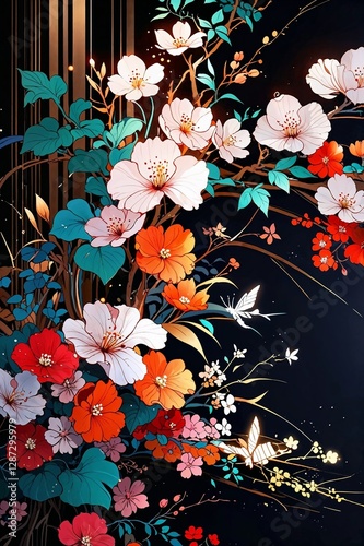 Japanese sakura cherry blossoms