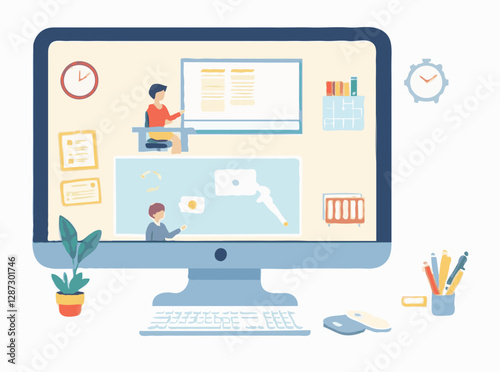Interactive Educational Graphics for Virtual Classrooms