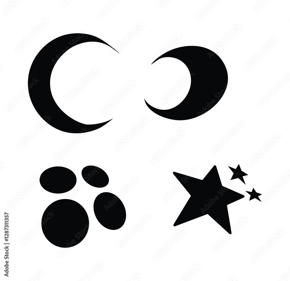 Retro Y2K star elements. Universal shapes for design, projects, posters, banners and business cards. Elements collection Retro Y2K star elements. Universal shapes for design, projects, posters, banners and business cards. Elements collection