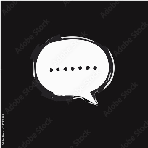 Chat-style speech bubble, digital message shape, modern vector art, flat and clean design, SVG format