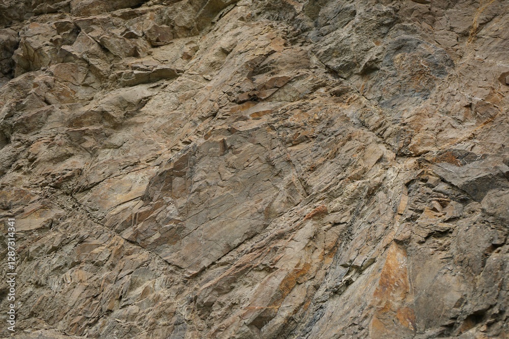 Light brown orange rusty beige gray white stone rock granite background. Mountain surface texture. Close-up. Nature. For design.