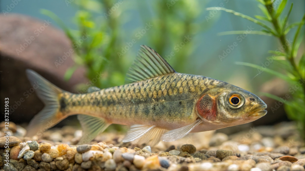 vibrant fish swimming gracefully in freshwater habitat vibrant fish swimming gracefully in freshwater habitat
