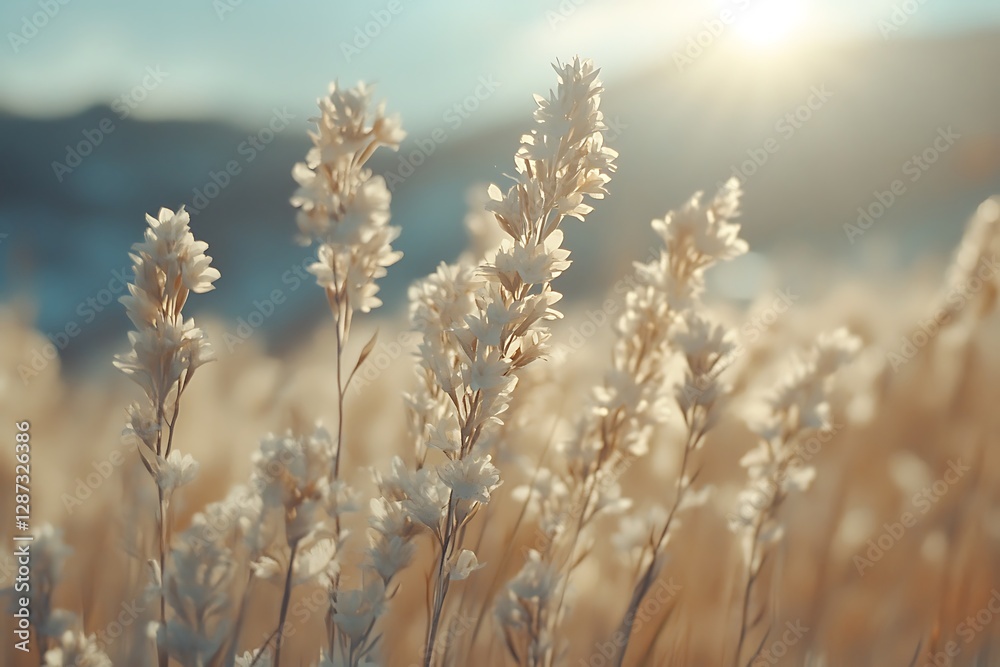 Fototapeta premium Wildflowers Sunset Meadow