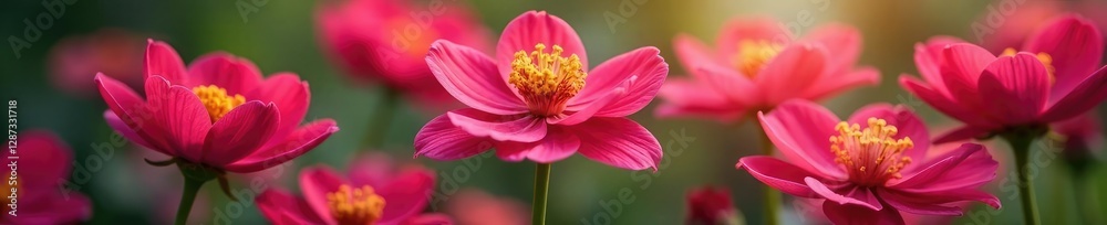 Velvety petals unfolding around delicate yellow stamens, garden, nature, flowers Velvety petals unfolding around delicate yellow stamens, garden, nature, flowers