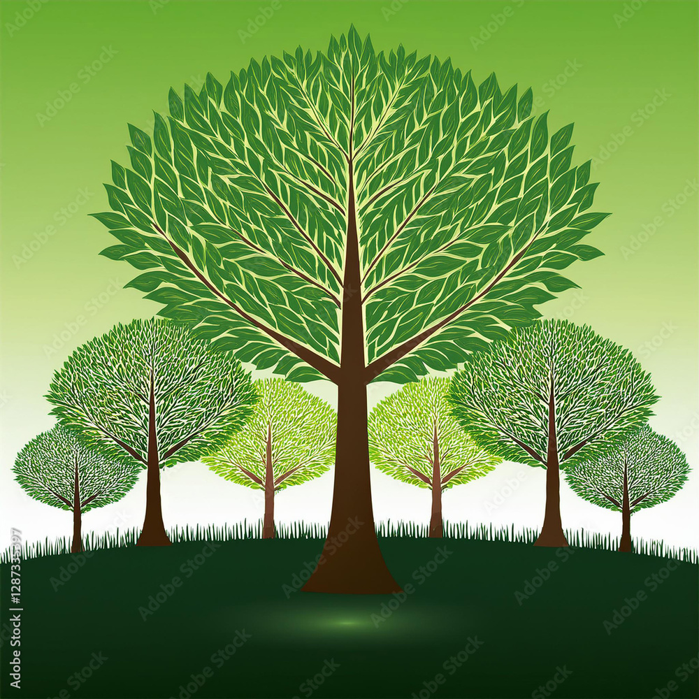 Obraz premium green AI