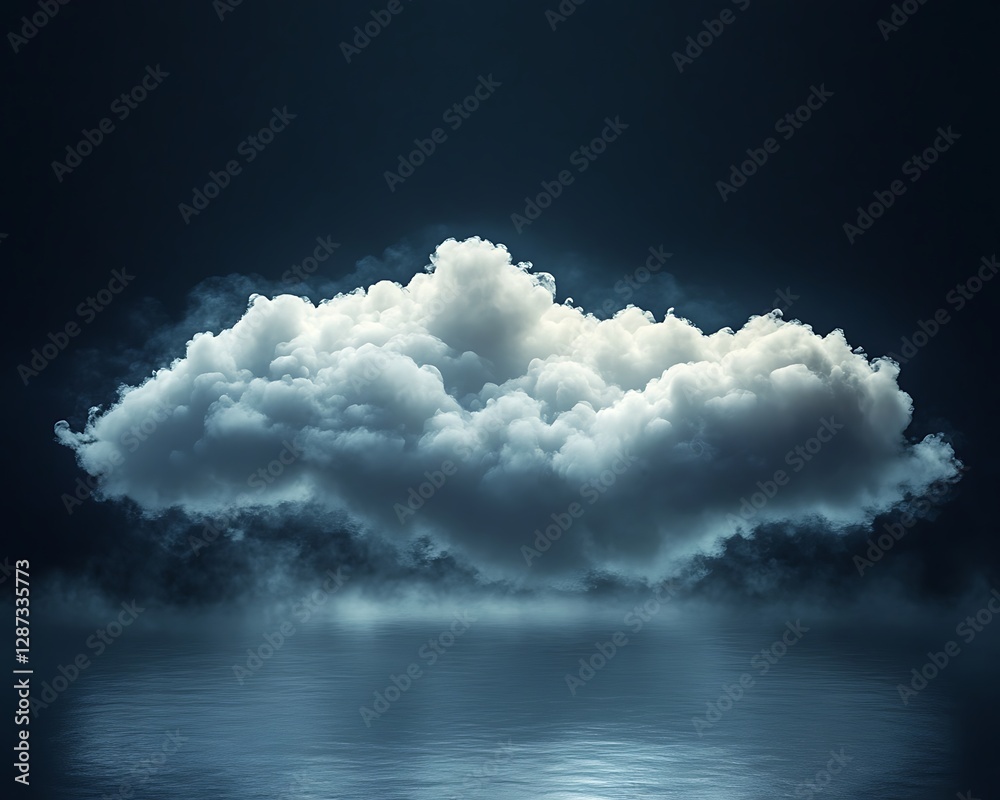 Obraz premium Illuminated Cloud Over Water