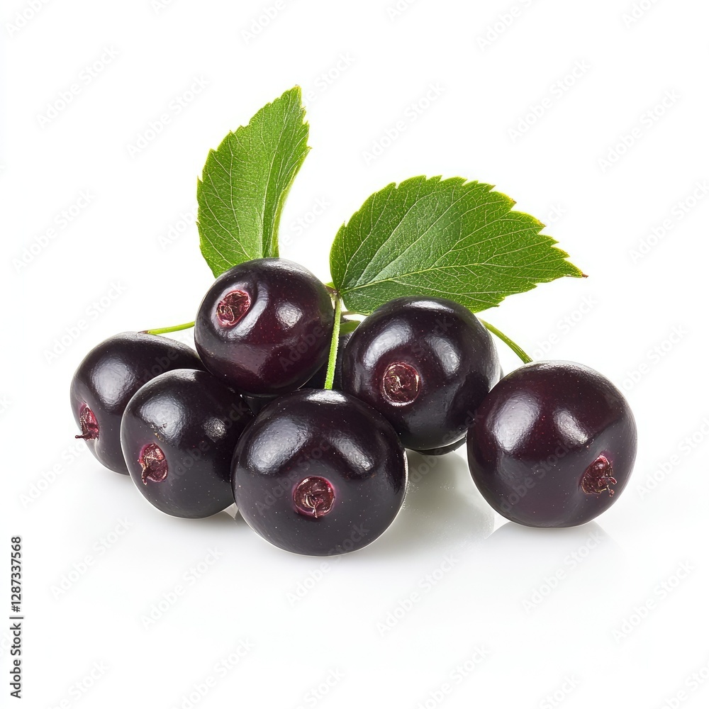 Pixel Perfect Image of a Photo Chokeberry, Isolated on a White Background Pixel Perfect Image of a Photo Chokeberry, Isolated on a White Background