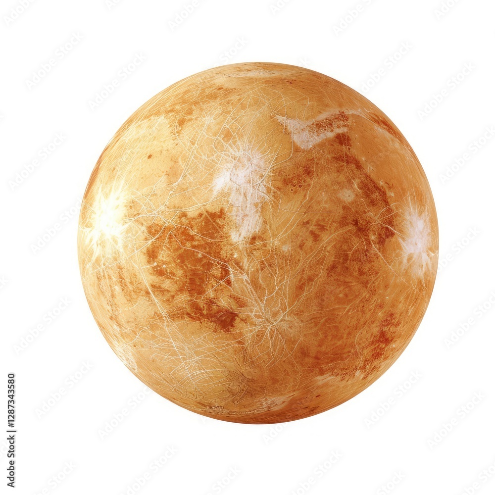 High Resolution Image of a Photo Venus, Isolated on a White Background High Resolution Image of a Photo Venus, Isolated on a White Background