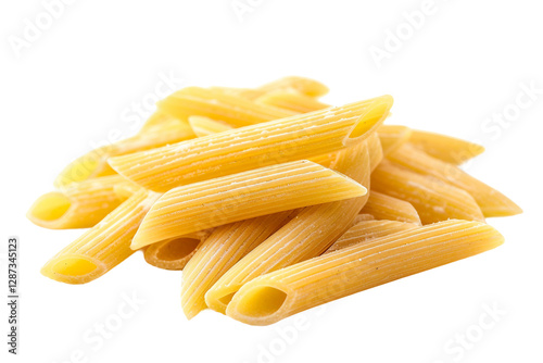 Dry Penne Macaroni Pasta for Hearty and Tasty Meals Isolated on Transparent Background