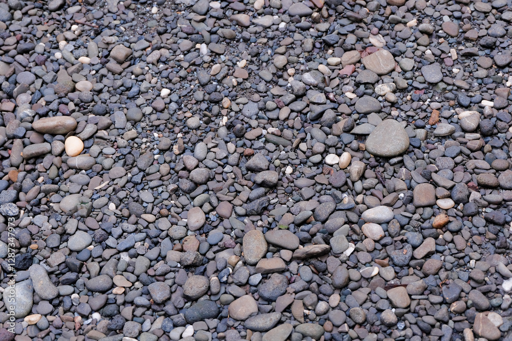 neatly arranged gravel in the yard neatly arranged gravel in the yard