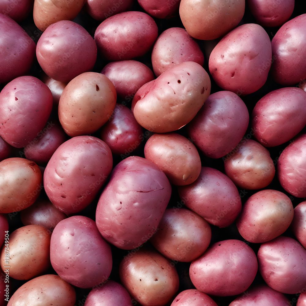 Background - Fresh Vegetables - Red Potatoes Background - Fresh Vegetables - Red Potatoes
