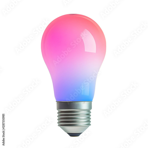 A Smart Light Bulb with Adjustable Color and Intensity Isolated on Transparent Background