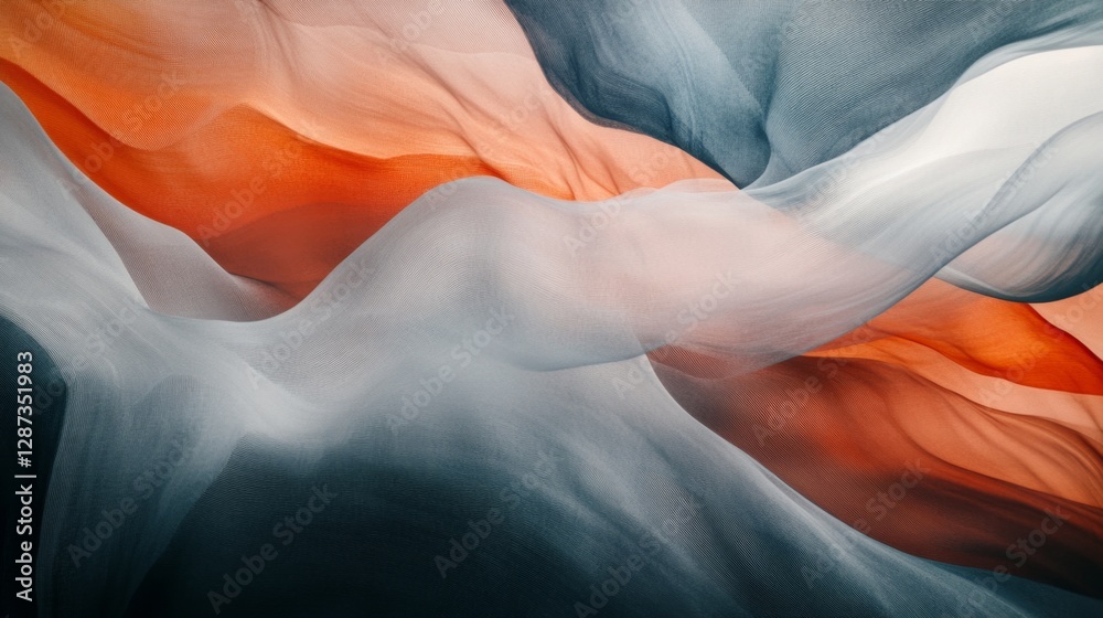 Fototapeta premium Capturing ethereal moments grainy film texture with soft gray-orange tones in serene urban settings artistic photography vivid dreamlike imagery