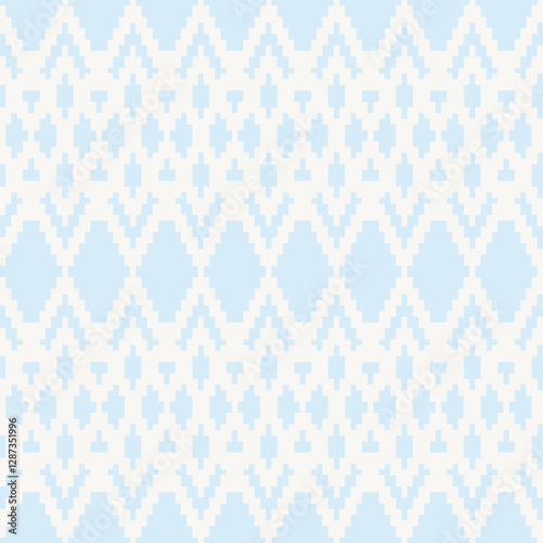 Pastels Argyle Fair Isle Seamless Pattern Design
