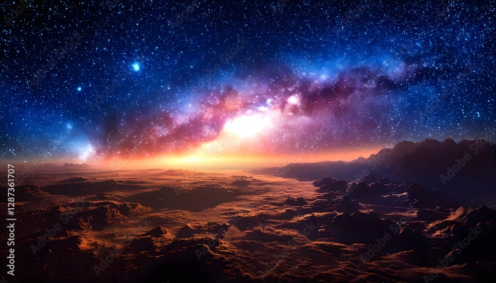Vibrant cosmic galaxy wallpaper with swirling nebula clouds and glowing stars. Vibrant cosmic galaxy wallpaper with swirling nebula clouds and glowing stars.