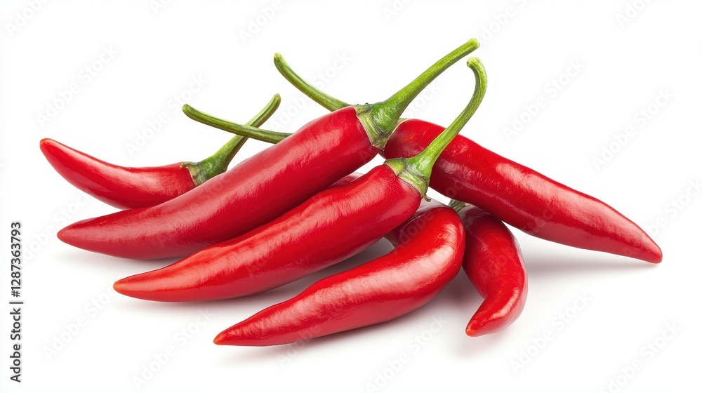 Fresh red chili peppers arranged neatly, showcasing their vibrant color and smooth texture, ideal for adding spice to various dishes. Fresh red chili peppers arranged neatly, showcasing their vibrant color and smooth texture, ideal for adding spice to various dishes.
