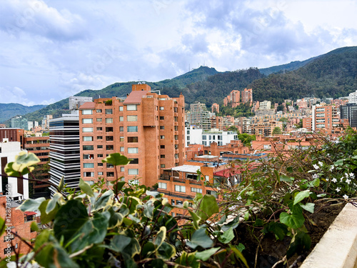 Bogotá Cityscape with Mountain Backdrop

