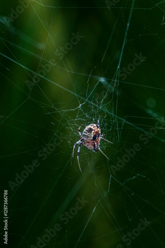 araña en su telaraña