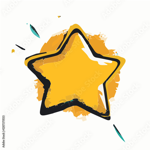 Star-shaped speech bubble, comic book style, dynamic and energetic design, vector illustration, SVG file